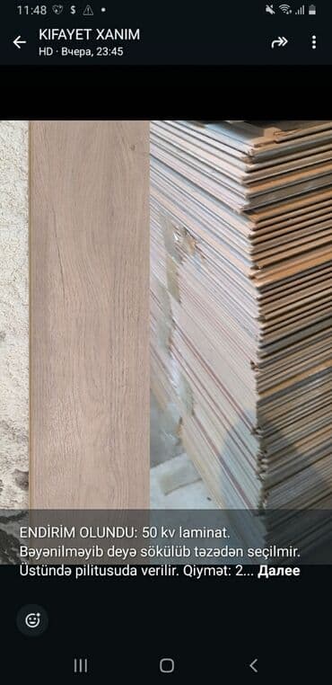 kafel metlax az: 50 kv laminat örtük - Rəng və tekstura: açıq ağac tonunda, təbii — 1