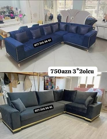 saloglu divan: Künc divan – 3×2 ölçü Qiymət: 750 AZN (şəkildə göstərilib) - Müasir — 1