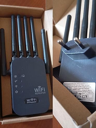 Wi‑Fi Repeater (AP/Repeater) – 6 antennali, iki LAN portlu
