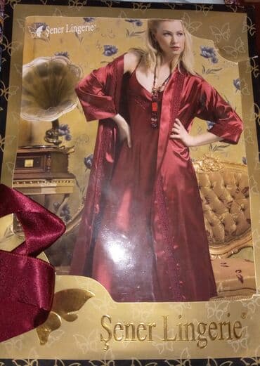 Great Wall: Şener Lingerie – Bordo rəngli gecə dəsti - Brend: Şener Lingerie - — 1