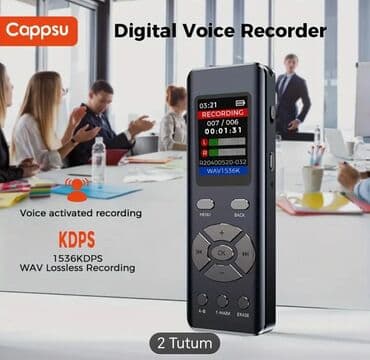 Cappsu Digital Voice Recorder – səs yazma qurğusu Əsas xüsusiyyətlər