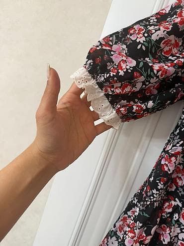 hw8 max: Uzun çiçəkli yay donu - Stil: Bohem/romantik uzun maxi don - Rəng və — 5