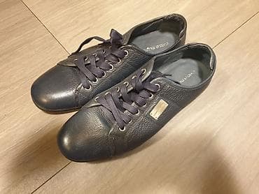 Туфли: Kişi ayaqqabıları dəsti - Model 1: Tünd mavi dəri krossovka tipli — 1