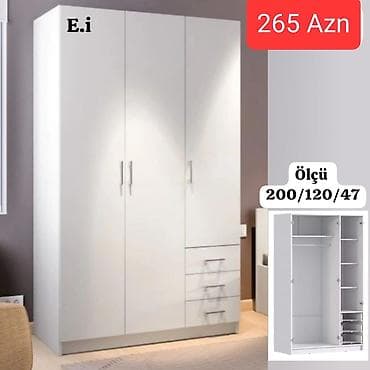 Düz dolab, Dəhliz üçün, Yataq otağı üçün, Paltar üçün, Açılan, Korpuslu, 3 qapılı lalafo.az -da Düz dolab, Dəhliz üçün, Yataq otağı üçün, Paltar üçün, Açılan, Korpuslu, 3 qapılı