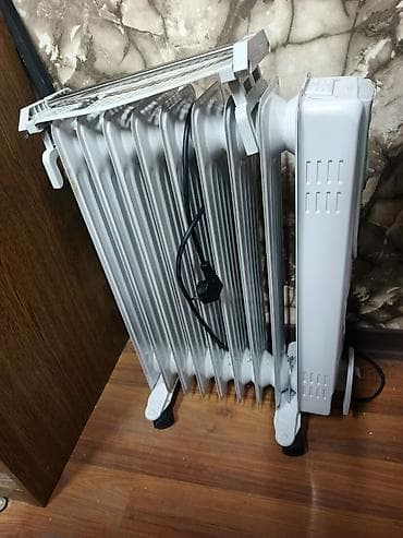 panel radyatör: Yağ tipli elektrik radiatori - Rəng: ağ/gümüşü - 9 bölməli yağ — 1