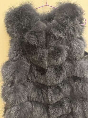 женские штаны на меху: Жилет, цвет - Серый — 2