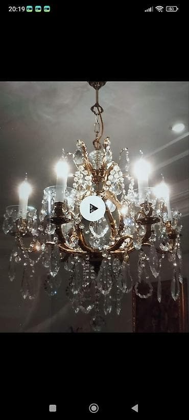 lampa satisi: Çılçıraq, 6 lampa, Xrustal — 1