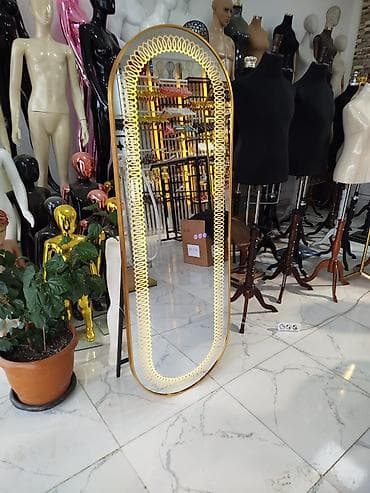 Дом и сад: Зеркало Напольное, Овал, Декоративное, С подсветкой — 4