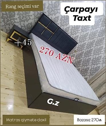 Çarpayılar: Çarpayı/Taxt - Rəng seçimi var - Başlıq hissəsi yumşaq döşəməli — 1