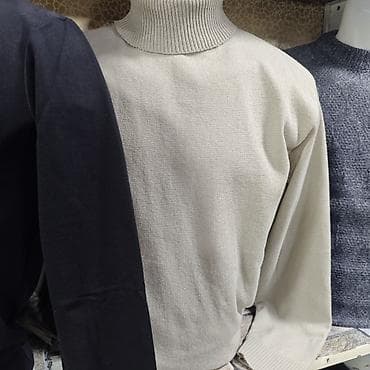 Sviterlər: Kişi sviteri – boğazlı model Hər ölçüdə var - Rəng: bej - Dizayn — 1