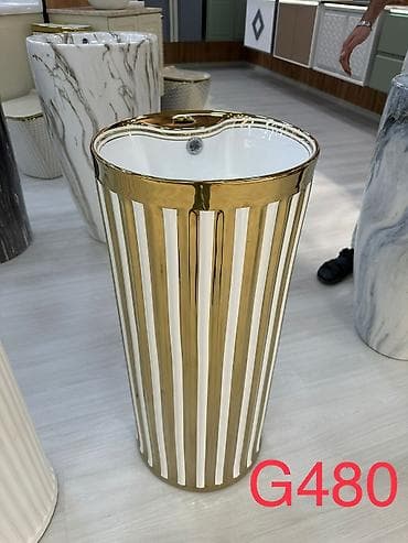 unitaz modelleri: Ayaqüstü keramik lavaboyla (model: G480) - Dizayn: Silindrik korpus — 1