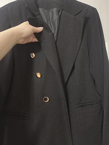 kisi deri kurtkalar: Qadınlar üçün qara pencek xxl razmer. yeni kimidi - Klassik düz — 2