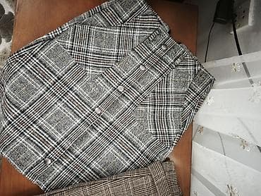 tulum paltar: Qadın ətəkləri – 2 ədəd dəst - Dizayn: xanalı (qarışıq rəngli boz — 2