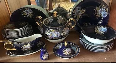 Кухонные принадлежности: Обеденный набор, цвет - Синий, Фарфор — 1