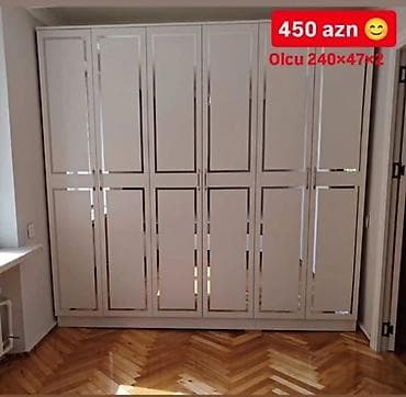 tek kravat: Yeni, 3 qapılı, Güzgülü, Ağ, Digər material, Açılan, Düz dolab — 10