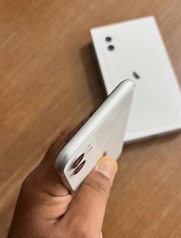 iphone11 2.el: IPhone 11, 128 GB, Ağ, Zəmanət, Simsiz şarj, Face ID — 5