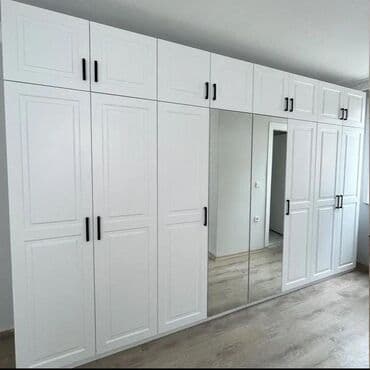 шкаф в зал: Düz dolab, Dəhliz üçün, Yataq otağı üçün, Paltar üçün, Açılan, Korpuslu, 5 qapı — 1