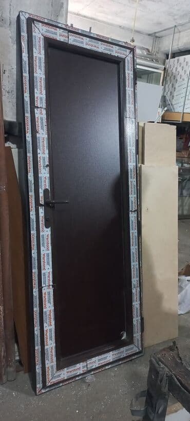 Plastik qapılar: Yeni Plastik qapı 70x200 sm Zamok və çərçivə ilə, Zəmanətli, Ödənişli quraşdırma, Ödənişli çatdırılma — 2