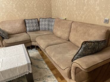 stul ikinci el: Künc divan, İşlənmiş, Bazalı — 2