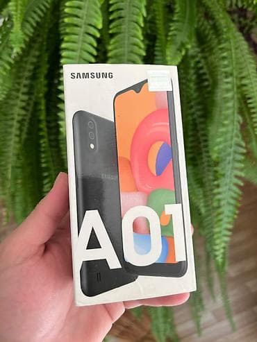 Samsung Galaxy A01, 16 ГБ, цвет - Черный, Две SIM карты