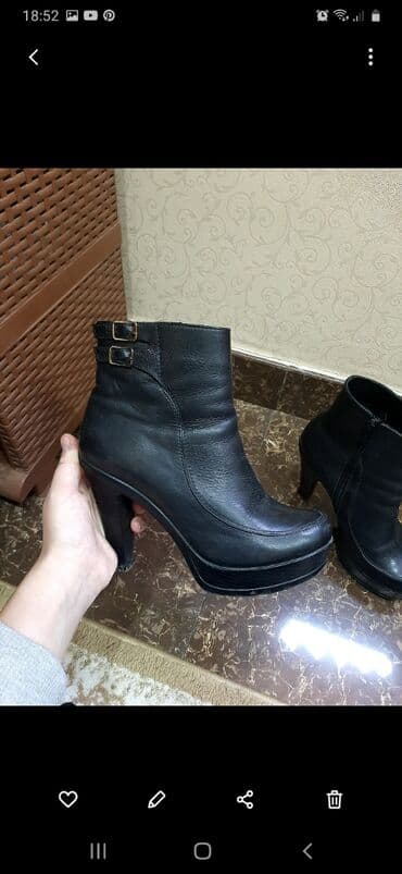 qiz ucun botlar: Ölçü: 39, rəng - Qara, İşlənmiş — 3