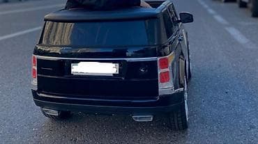 Детский мир: Uşaq üçün elektrikli mini SUV – qara rəngdə, real Range Rover — 1