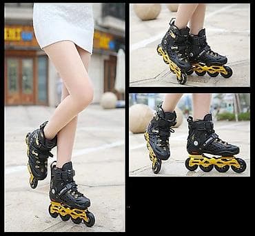 Profesional inline rolliklər – Roselle - Dizayn: Qara və qızılı — 3