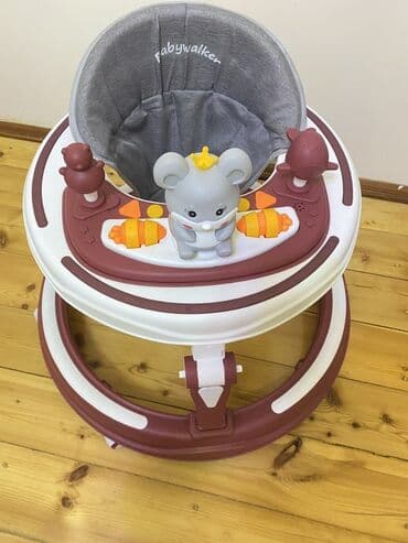 çəlik qiymətləri: Uşaq gəzdirəni (baby walker) - Rənglər: tünd qırmızı/şabalıdı və ağ — 7