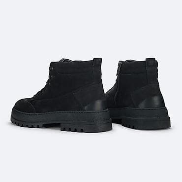 yds batinka: Kişi üçün qara rəngli dəri/saxta zamşa qarışığı bot - Dizayn: Yüksək — 3