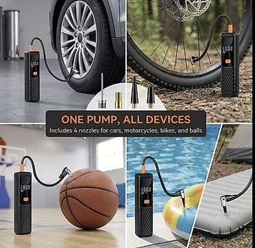 kompressor 100: Avtomobil kompressoru – çoxfunksiyalı, simsiz hava pompası - Yüksək — 3