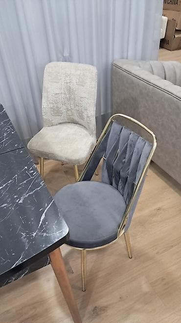 stullar satilir: Qonaq otağı üçün, Qatlanmayan, rəng - Bej Stul — 2