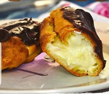 Məişət kimyəvi maddələri: Ekler – yüngül şu xəmiri, bol kremlə doldurulmuş fransız deserti — 1