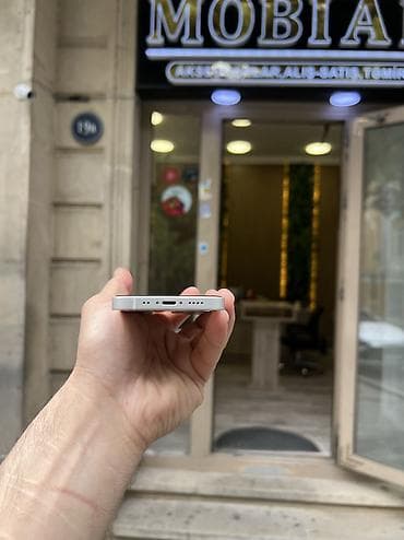 iphone cs: IPhone 12 mini, 64 GB, Ağ, Zəmanət, Simsiz şarj, Face ID — 3