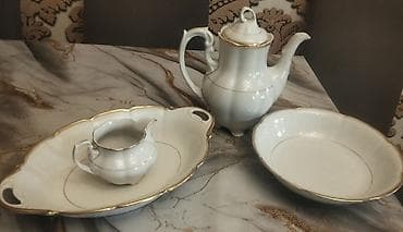 mis caydan: Çay dəsti, rəng - Ağ, Farfor, Polşa — 1