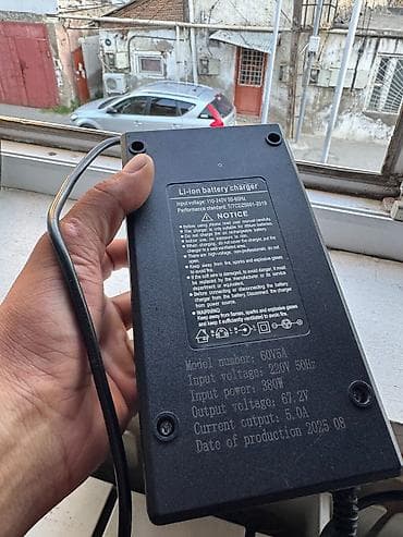 velosiped diski: Litium-ion batareya şarj cihazı - Model: 60V5A Problemsizdirr — 4
