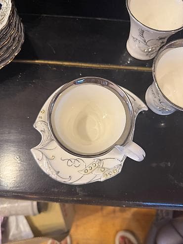 Qəhvə dəsti, rəng - Ağ, Farfor, 6 nəfərlik — 3