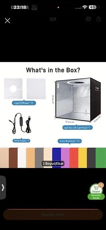 mini pc computer: Məhsul: LED işıqlı mini fotoqutu (light box) dəsti Xüsusiyyətlər: - — 1