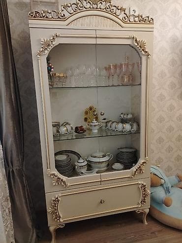 guzgu: Qonaq otağı üçün, İşlənmiş, Açılan, Dördbucaq masa, 6 stul — 5
