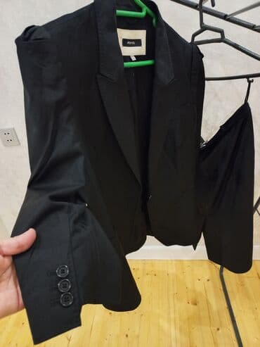 женские трикотажные костюмы: İPEKYOL qadın kostyumu – pencək və ətək dəsti - Rəng: qara - Brend — 3