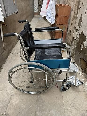 Mexanik əlil arabası - Çərçivə: möhkəm metal konstruksiya, xrom — 4