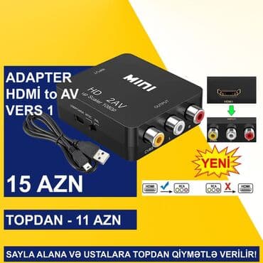 переходник: AV/RCA/Tülpan Adapterlər SAYLA ALANA VƏ USTALARA TOPDAN QİYMƏTLƏ — 5