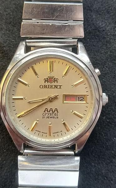 zaryadka apple watch: Б/у, Наручные часы, Orient, цвет - Серебристый — 1
