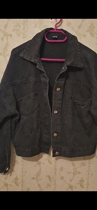 dəniz geyimi: Qara denim cins gödəkcə 2 defe geyinilib sm olcu 9m — 2