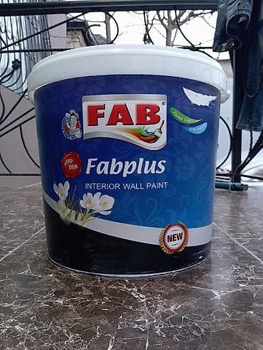 Digər tikinti materialları: Akril Divar üçün boya, FAB, 25 kq, rəng - Ağ, Suya davamlı — 1