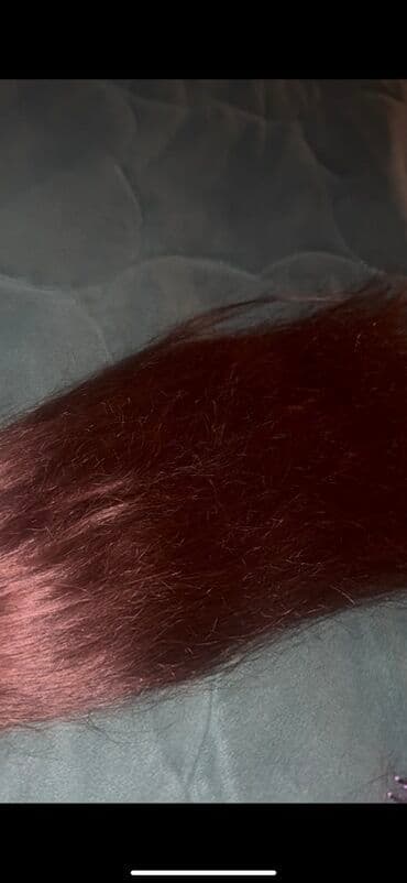 sac duzləşdirici keratin: Qırmızı-şabalıd rəngində saç tutması (parik/saç tresi) - Rəng: isti — 1