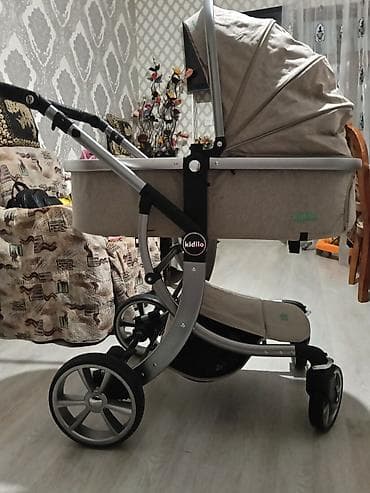 araba: Uşaq arabası – Kidillo markası, bej rəng Xüsusiyyətlər: - 2-in-1 — 2