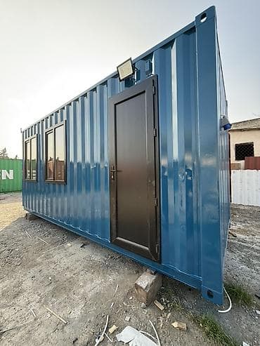 Контейнеры: Mavi rəngli modul/konteyner otaq - Ölçü təxmini: 6 m uzunluq, 2.4 m — 3