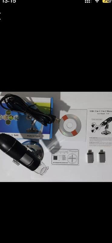 mikroskop qiymətləri: Raqemsal Mikroskop Kamerasi 1600X 3in1 Type-C USB Portativ Elektron — 2