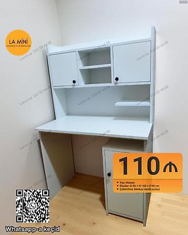 siyirmeli: Yazı masası – funksional və minimalist dizayn. Xüsusiyyətlər: - Üst — 1