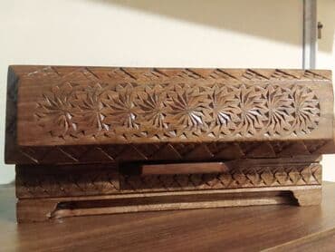 Məişət kimyəvi maddələri: Taxta oyma qələm dəsti - Material: Tam ağacdan hazırlanmış, əl oyma — 4